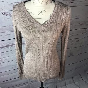 3/$38💄Banana Republic size med v-neck tan shimmer